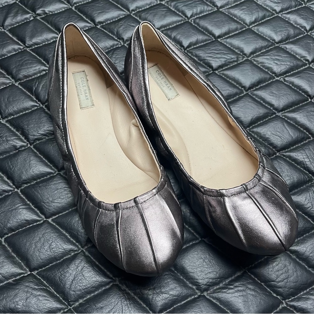 Cole Haan Metallic Ballet Flats Size 8